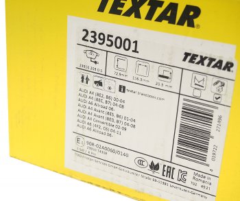 7 299 р. Колодки тормозные передние (4шт.) TEXTAR Audi A6 C5 дорестайлинг, седан (1997-2001)  с доставкой в г. Чебоксары. Увеличить фотографию 3