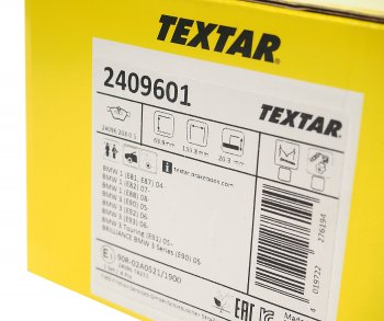 6 999 р. Колодки тормозные передние (4шт.) TEXTAR BMW 3 серия E90 седан дорестайлинг (2004-2008)  с доставкой в г. Чебоксары. Увеличить фотографию 3