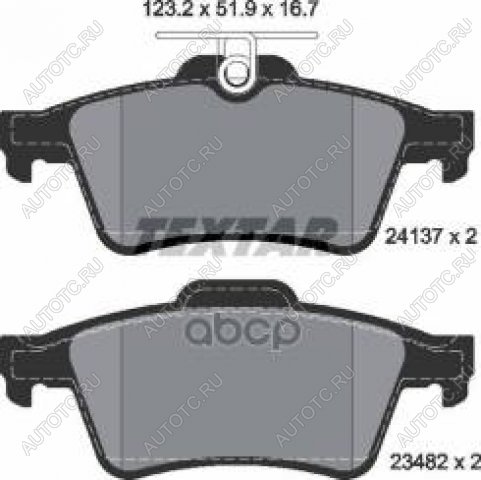 3 399 р. Колодки тормозные задние (4шт.) TEXTAR Mazda 3/Axela BP седан (2019-2025)  с доставкой в г. Чебоксары