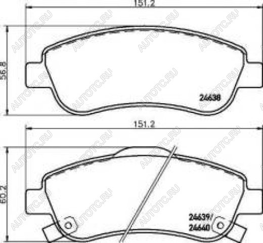 4 299 р. Колодки тормозные передние (4шт.) TEXTAR Honda CR-V RE1,RE2,RE3,RE4,RE5,RE7 дорестайлинг (2007-2010)  с доставкой в г. Чебоксары