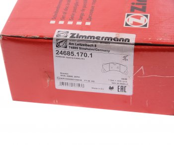 16 749 р. Комплект передних колодок дисковых тормозов (4 шт.) ZIMMERMANN Porsche Cayenne 958 (2010-2014)  с доставкой в г. Чебоксары. Увеличить фотографию 3