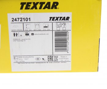 9 199 р. Колодки тормозные задние (4шт.) TEXTAR Volkswagen Touareg 1 GP дорестайлинг (2002-2007)  с доставкой в г. Чебоксары. Увеличить фотографию 3