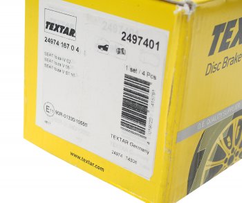 989 р. Колодки тормозные передние (4шт.) TEXTAR Seat Ibiza 6L хэтчбэк 3 дв. дорестайлинг (2002-2006)  с доставкой в г. Чебоксары. Увеличить фотографию 3