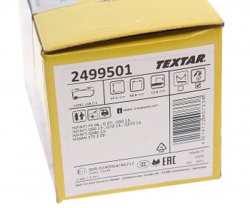 4 199 р. Колодки тормозные задние (4шт.) TEXTAR INFINITI FX50 S51 дорестайлинг (2008-2011)  с доставкой в г. Чебоксары. Увеличить фотографию 4