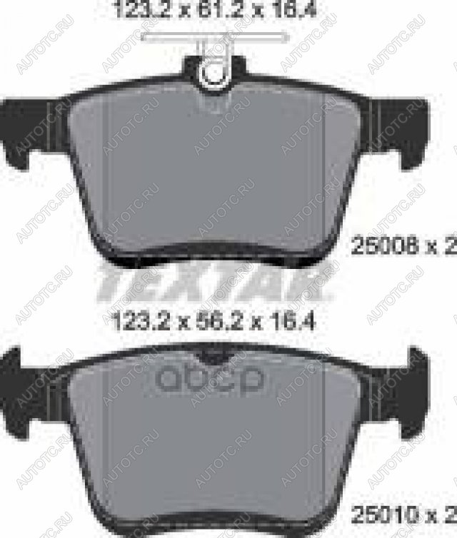 3 599 р. Колодки тормозные задние (4шт.) TEXTAR Volkswagen Golf 7 дорестайлинг, хэтчбэк 5 дв. (2012-2017)  с доставкой в г. Чебоксары