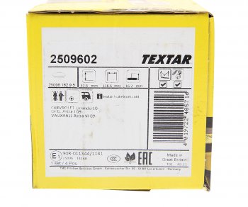 2 899 р. Колодки тормозные задние (4шт.) TEXTAR Chevrolet Cruze J300 седан дорестайлинг (2009-2012)  с доставкой в г. Чебоксары. Увеличить фотографию 3