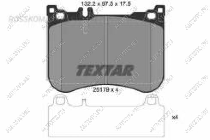 10 499 р. Колодки тормозные передние (4шт.) TEXTAR Mercedes-Benz S class X222 седан 2-ой рестайлинг (2018-2020)  с доставкой в г. Чебоксары