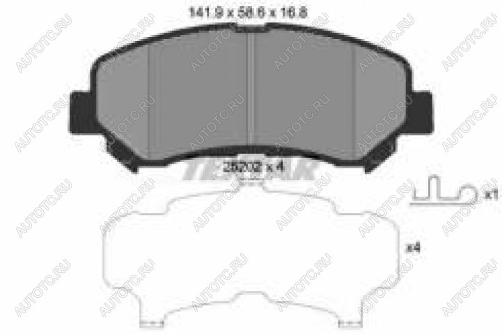 3 579 р. Колодки тормозные передние (4шт.) TEXTAR Nissan Qashqai 1 J10 рестайлинг (2010-2013)  с доставкой в г. Чебоксары
