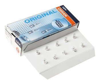 58 р. Лампа 2V -2W (W2W) (W2x4,6d) (1 шт) OSRAM Volvo XC90 C дорестайлинг (2002-2006)  с доставкой в г. Чебоксары. Увеличить фотографию 2
