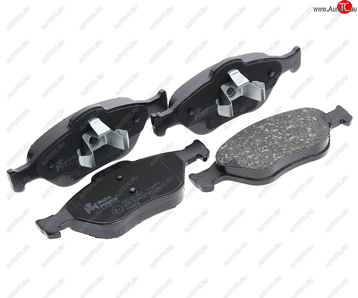 899 р. Колодки тормозные передние (4шт.) MEGAPOWER Ford Fiesta 4 хэтчбэк 5 дв. дорестайлинг (1995-1999)  с доставкой в г. Чебоксары