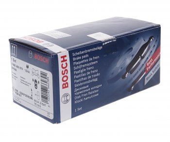 2 599 р. Колодки тормозные передние (4шт.) BOSCH Mitsubishi Lancer 8 дорестайлинг седан (1995-1997)  с доставкой в г. Чебоксары. Увеличить фотографию 2
