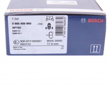 2 599 р. Колодки тормозные задние (4шт.) BOSCH BMW 3 серия E36 седан (1990-2000)  с доставкой в г. Чебоксары. Увеличить фотографию 4