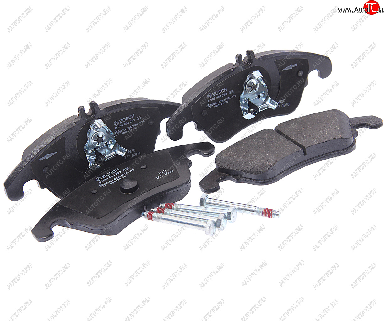3 699 р. Колодки тормозные передние (4шт.) BOSCH Mercedes-Benz E-Class W212 дорестайлинг седан (2009-2012)  с доставкой в г. Чебоксары