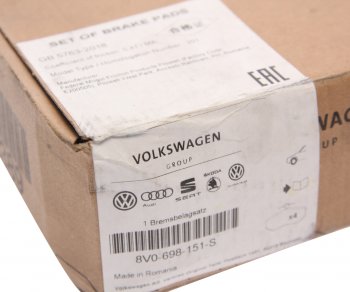 10 249 р. Колодки тормозные передние (4шт.) VAG Volkswagen Golf 7 дорестайлинг, хэтчбэк 5 дв. (2012-2017)  с доставкой в г. Чебоксары. Увеличить фотографию 3