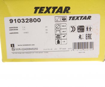 2 599 р. Колодки тормозные задние барабанные (4шт.) TEXTAR Mercedes-Benz A class W168 хэтчбэк 5 дв. (1997-2004)  с доставкой в г. Чебоксары. Увеличить фотографию 4