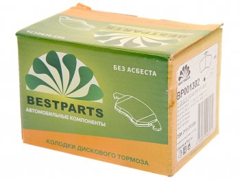 499 р. Комплект передних колодок дисковых тормозов (4 шт.) BESTPARTS Лада 2110 седан (1995-2007)  с доставкой в г. Чебоксары. Увеличить фотографию 2
