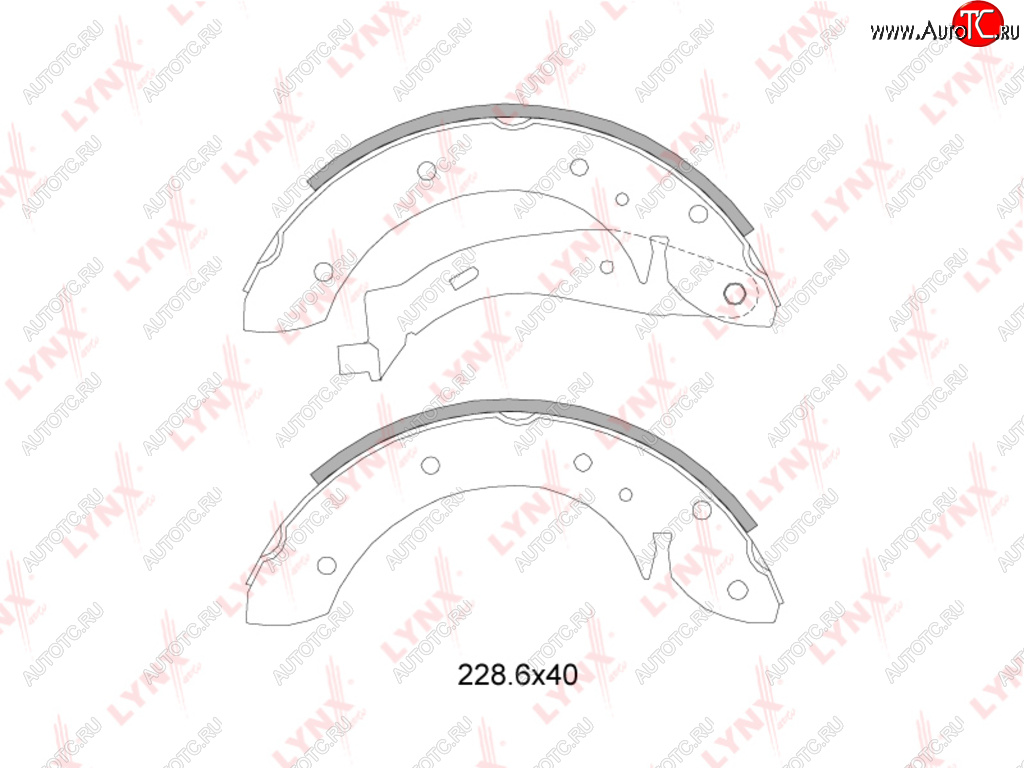 2 469 р. Колодки тормозные задние барабанные(4шт.) LYNX CITROEN Berlingo M49 дорестайлинг (1996-2003)  с доставкой в г. Чебоксары