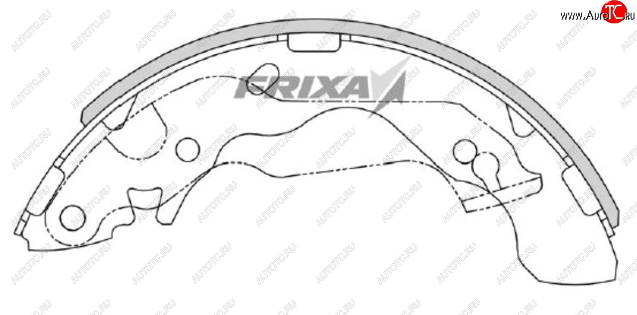 1 249 р. Колодки тормозные задние барабанные (4шт.) HANKOOK FRIXA Hyundai Elantra AD дорестайлинг (2016-2019)  с доставкой в г. Чебоксары