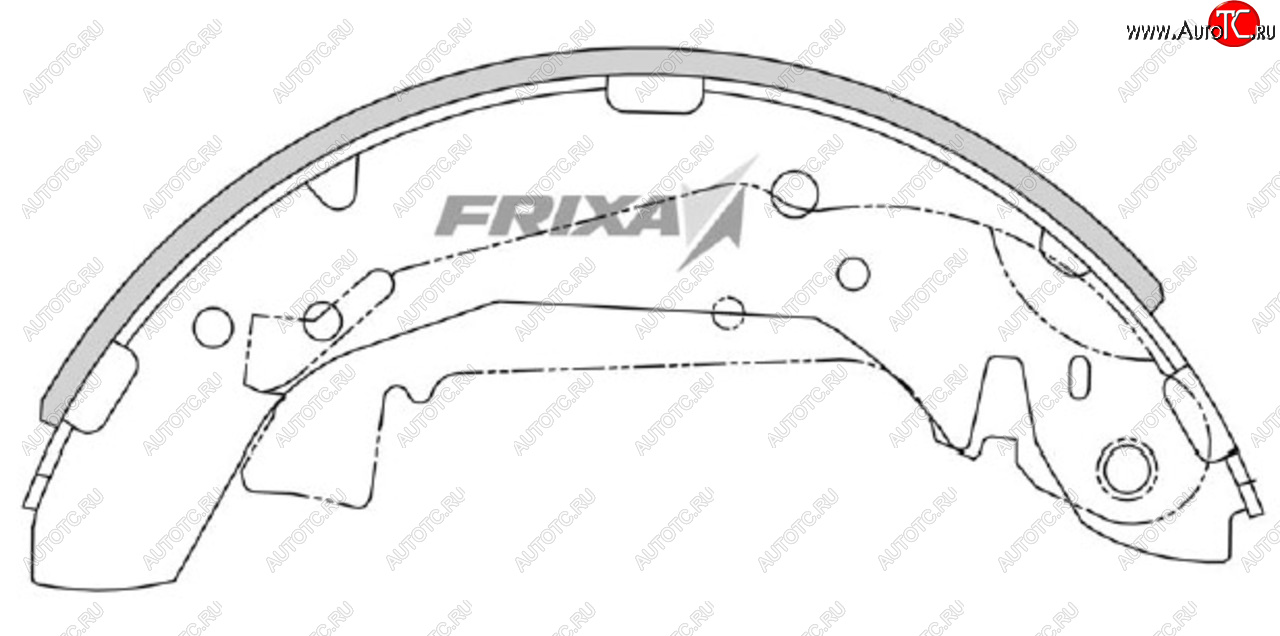 879 р. Колодки тормозные задние барабанные (4шт.) HANKOOK FRIXA Hyundai Elantra J1 седан (1990-1995)  с доставкой в г. Чебоксары