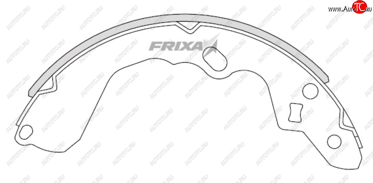 689 р. Колодки тормозные задние барабанные (4шт.) HANKOOK FRIXA KIA Carens RP дорестайлинг (2013-2016)  с доставкой в г. Чебоксары