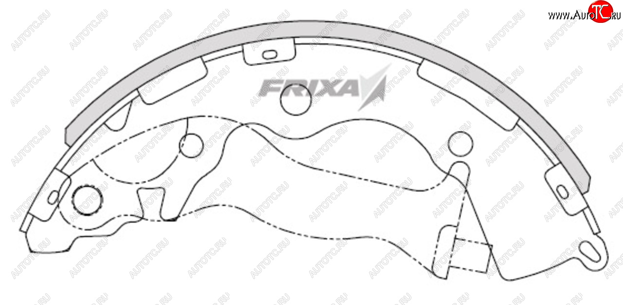 1 299 р. Колодки тормозные передние барабанные (4шт.) HANKOOK FRIXA KIA Rio 3 QB дорестайлинг седан (2011-2015)  с доставкой в г. Чебоксары