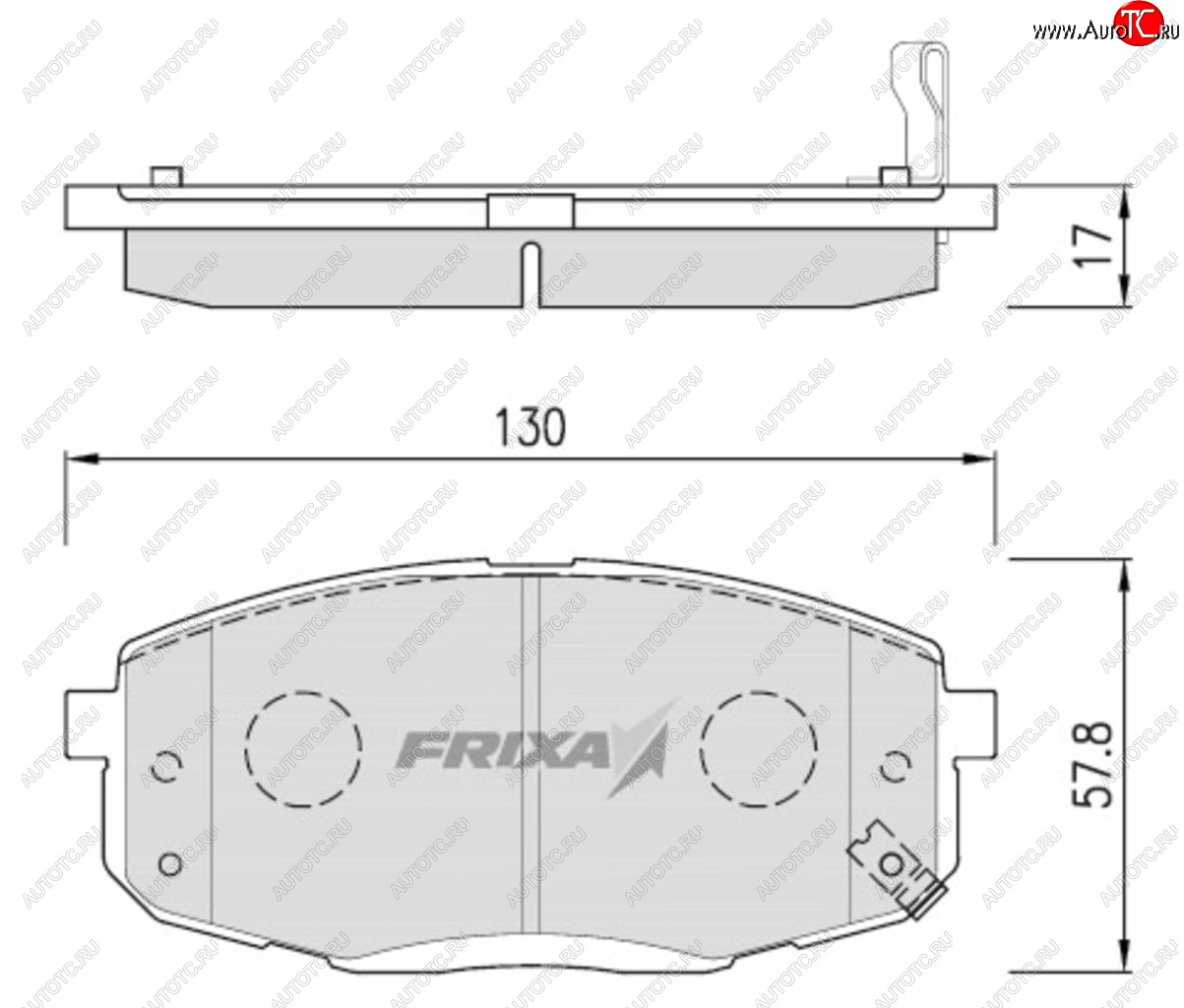 869 р. Колодки тормозные передние (4шт.) HANKOOK FRIXA KIA Ceed 1 ED дорестайлинг, хэтчбэк 5 дв. (2006-2010)  с доставкой в г. Чебоксары