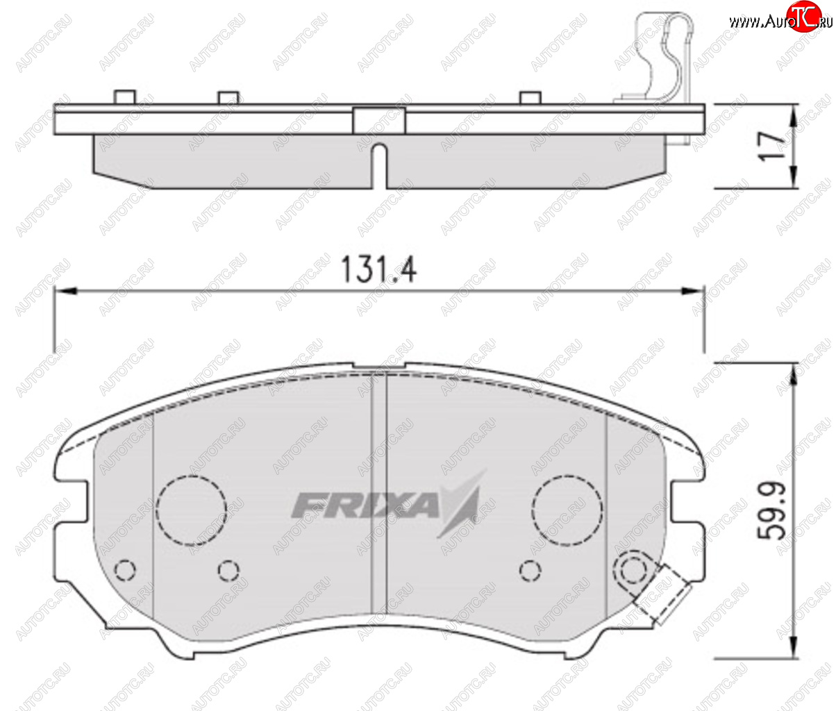 1 249 р. Колодки тормозные передние (4шт.) HANKOOK FRIXA Hyundai Elantra CN7 (2020-2023)  с доставкой в г. Чебоксары