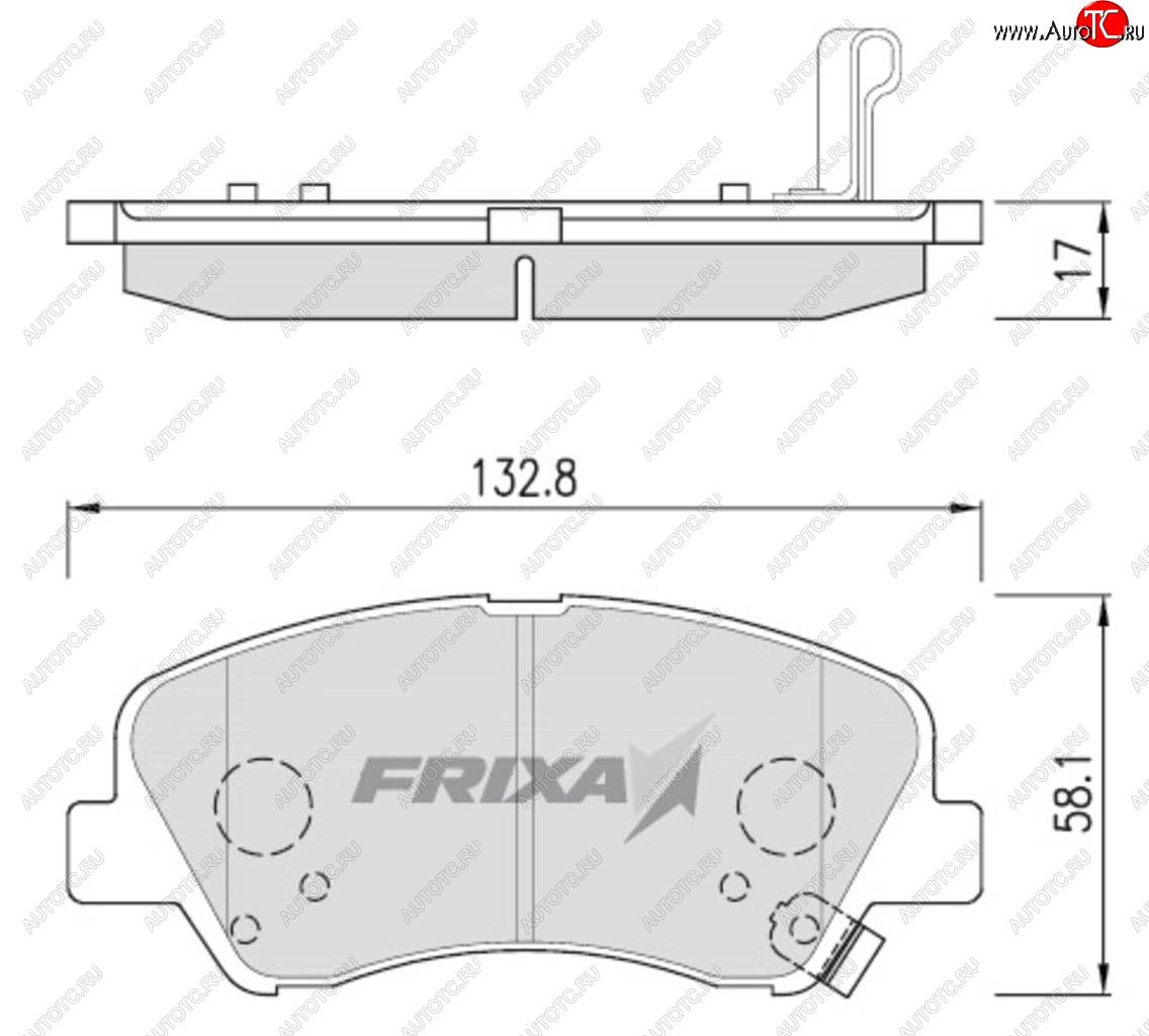 1 299 р. Колодки тормозные передние (4шт.) HANKOOK FRIXA KIA Rio 3 QB хэтчбек 5 дв. рестайлинг (2015-2017)  с доставкой в г. Чебоксары