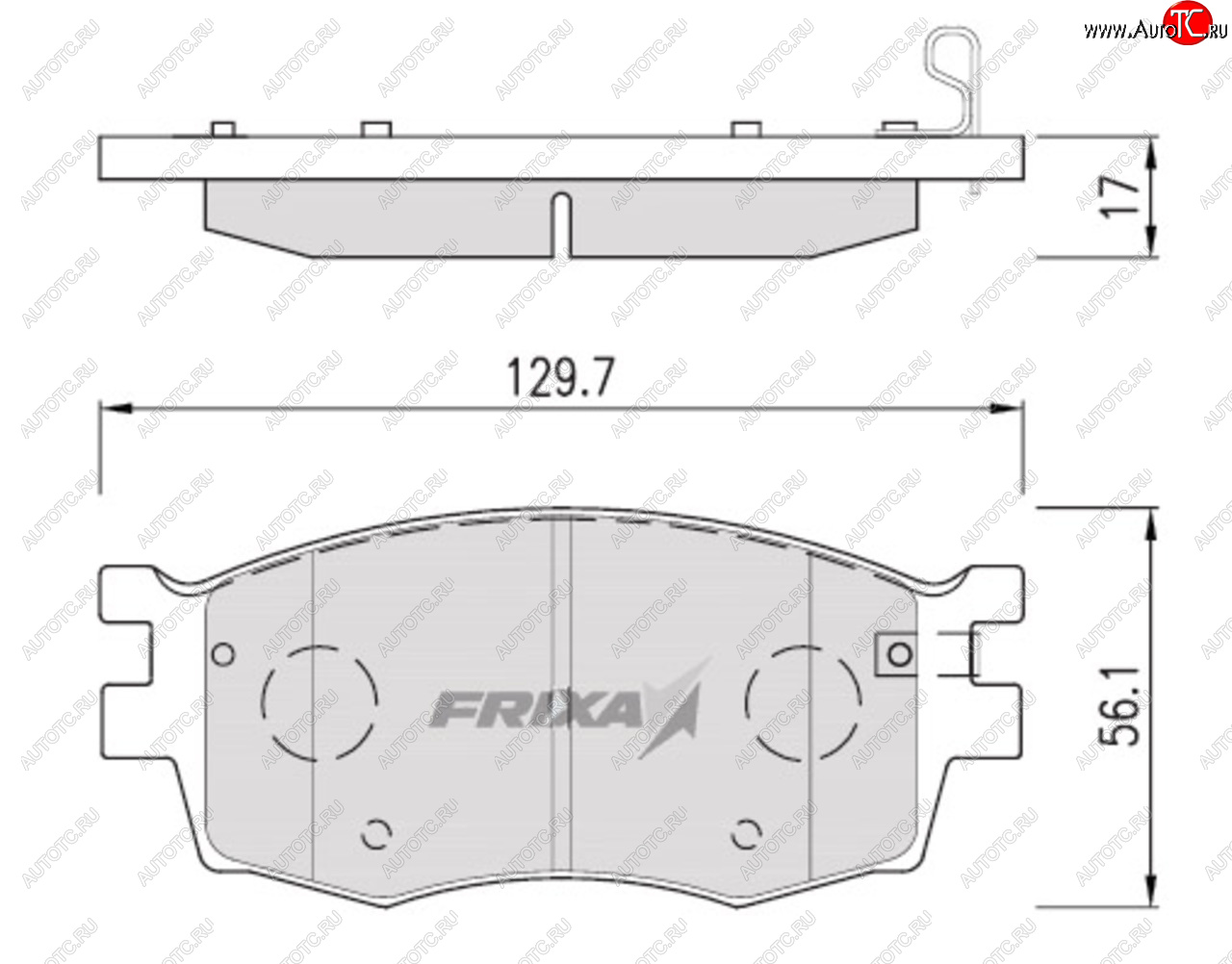 889 р. Колодки тормозные передние (4шт.) HANKOOK FRIXA KIA Rio 3 QB хэтчбек 5 дв. рестайлинг (2015-2017)  с доставкой в г. Чебоксары