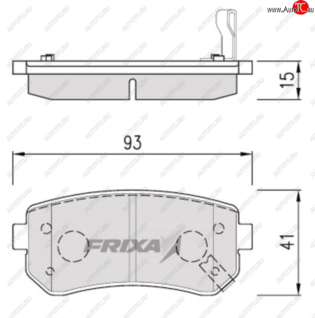 899 р. Колодки тормозные задние (4шт.) HANKOOK FRIXA KIA Rio 2 JB дорестайлинг, хэтчбэк 5 дв. (2005-2009)  с доставкой в г. Чебоксары