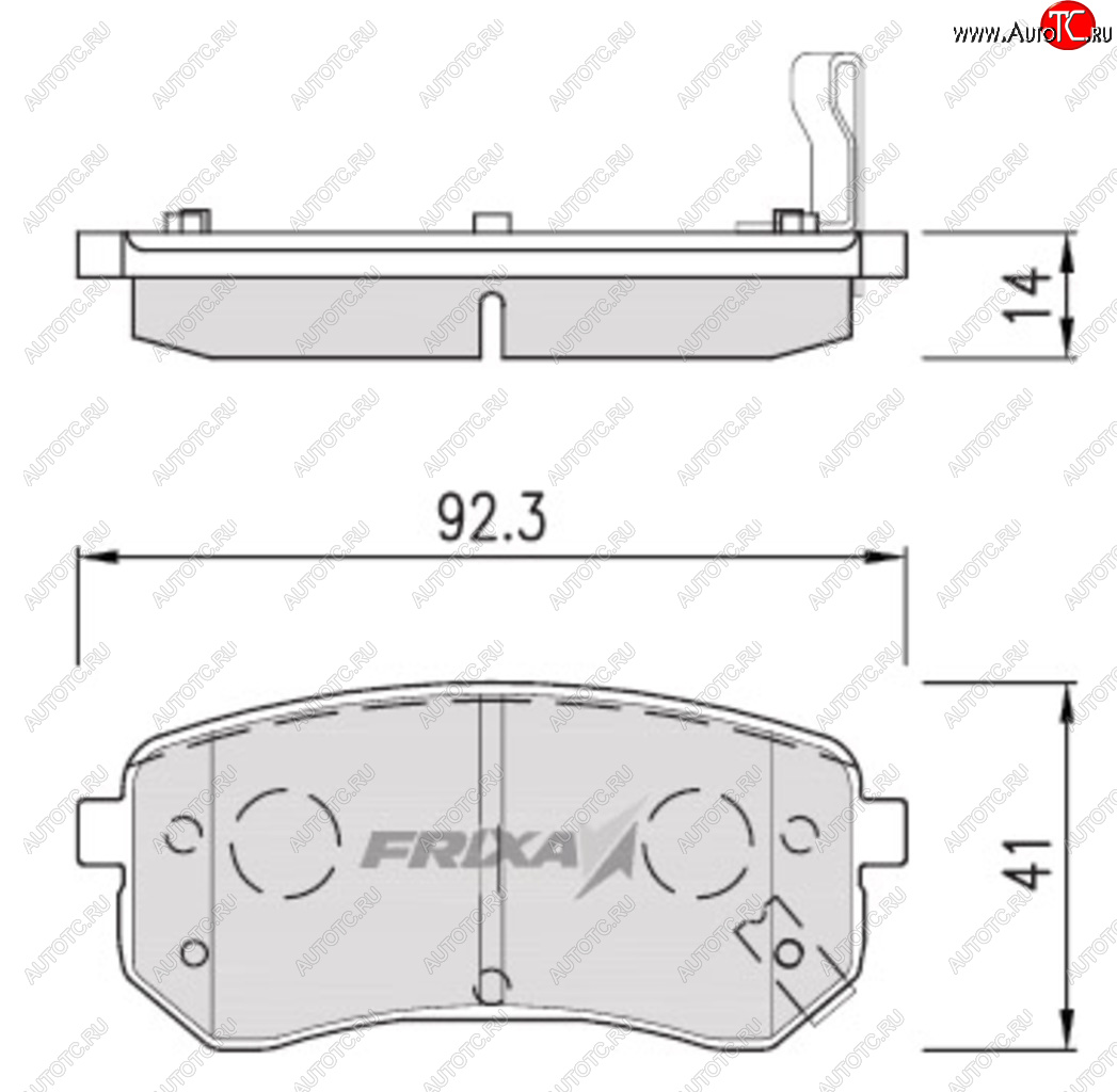 629 р. Колодки тормозные задние (4шт.) HANKOOK FRIX KIA Picanto 1 SA хэтчбэк 5 дв. дорестайлинг (2003-2007)  с доставкой в г. Чебоксары