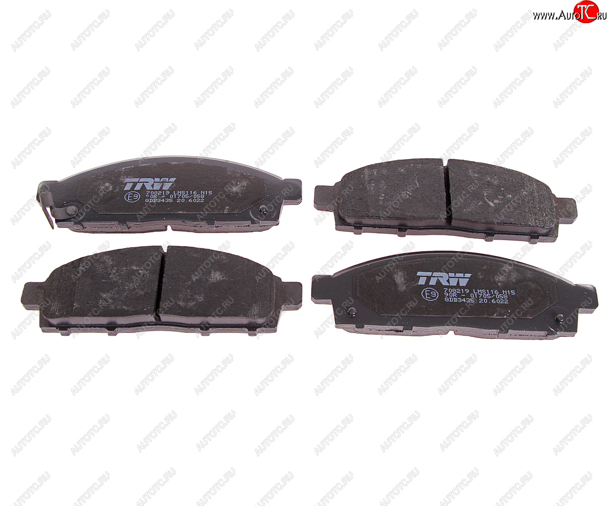 3 999 р. Колодки тормозные передние (4шт.) TRW Mitsubishi Pajero Sport PB дорестайлинг (2008-2013)  с доставкой в г. Чебоксары