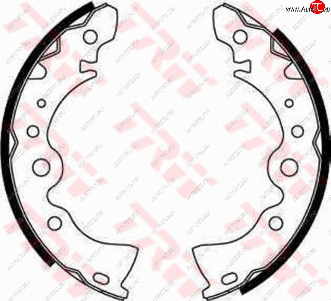 2 389 р. Колодки тормозные задние барабанные (4шт.) TRW Nissan Almera Classic седан B10 (2006-2013)  с доставкой в г. Чебоксары