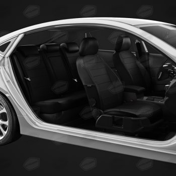 7 749 р. Авточехлы HYUNDAI Solaris (10-17) KIA Rio (11-17) седан экокожа черные комплект AVTOLIDER AVTOLIDER hy15-0601-ec01  с доставкой в г. Чебоксары. Увеличить фотографию 5
