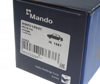 1 569 р. Колодки тормозные задние (4шт.) MANDO CITROEN Jumpy (2016-2022)  с доставкой в г. Чебоксары. Увеличить фотографию 3