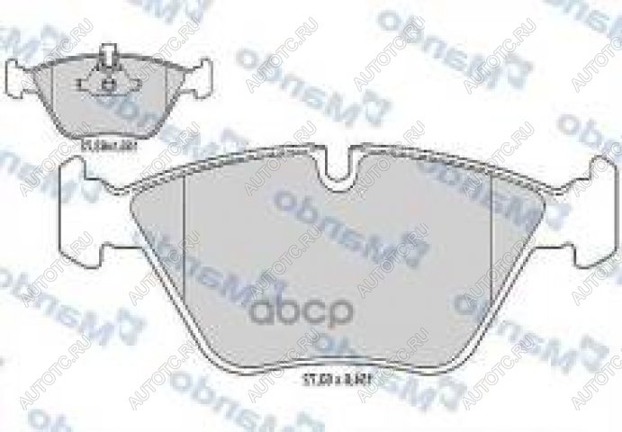 2 599 р. Колодки тормозные передние (4шт.) MANDO BMW 3 серия E90 седан дорестайлинг (2004-2008)  с доставкой в г. Чебоксары