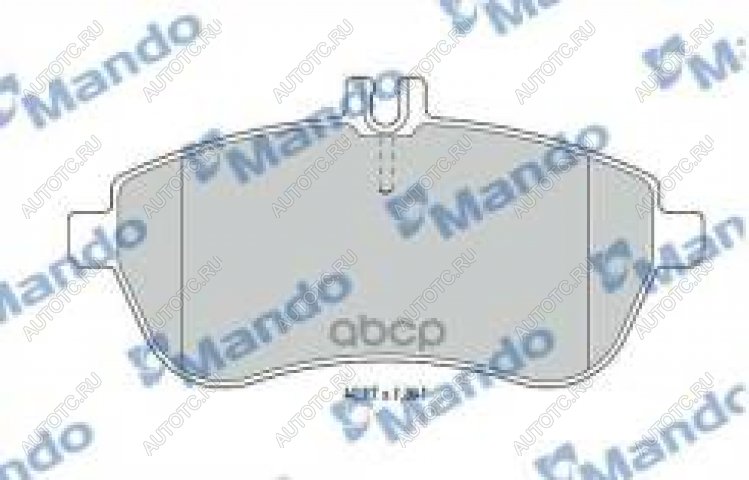 2 289 р. Колодки тормозные передние (4шт.) MANDO Mercedes-Benz C-Class W204 дорестайлинг седан (2007-2011)  с доставкой в г. Чебоксары