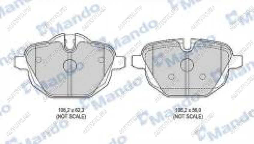 1 579 р. Колодки тормозные задние (4шт.) MANDO BMW 5 серия F10 рестайлинг, седан (2013-2017)  с доставкой в г. Чебоксары
