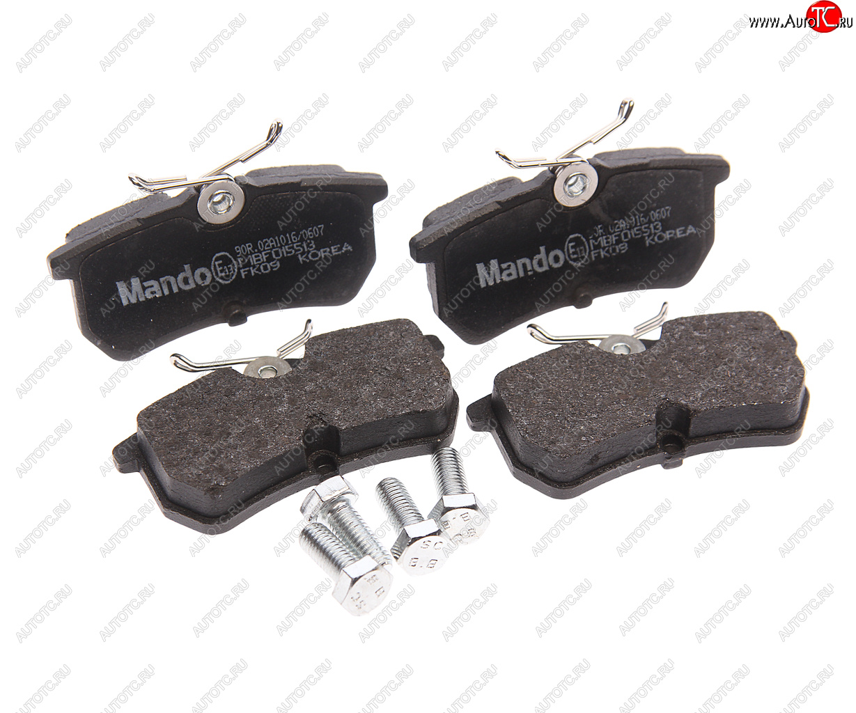 979 р. Колодки тормозные задние (4шт.) MANDO Ford Focus 1 хэтчбэк 5 дв. дорестайлинг (1998-2002)  с доставкой в г. Чебоксары