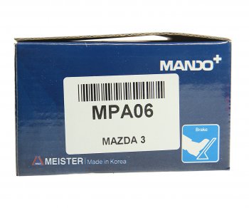 1 199 р. Колодки тормозные передние (4шт.) MANDO Mazda 3/Axela BM дорестайлинг седан (2013-2016)  с доставкой в г. Чебоксары. Увеличить фотографию 4