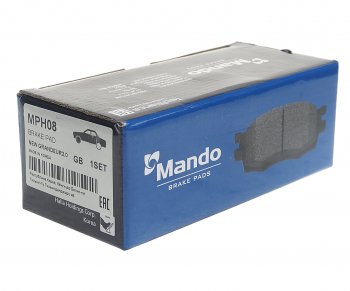 949 р. Колодки тормозные передние (4шт.) MANDO Hyundai Sonata EF рестайлинг ТагАЗ (2001-2013)  с доставкой в г. Чебоксары. Увеличить фотографию 2