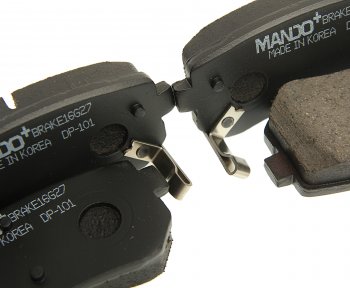 1 359 р. Колодки тормозные задние (4шт.) MANDO KIA Rio 2 JB дорестайлинг, хэтчбэк 5 дв. (2005-2009)  с доставкой в г. Чебоксары. Увеличить фотографию 2