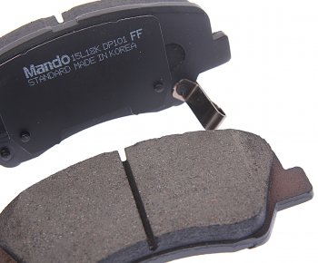 1 289 р. Колодки тормозные передние (4шт.) MANDO KIA Rio 3 QB хэтчбек 5 дв. рестайлинг (2015-2017)  с доставкой в г. Чебоксары. Увеличить фотографию 2