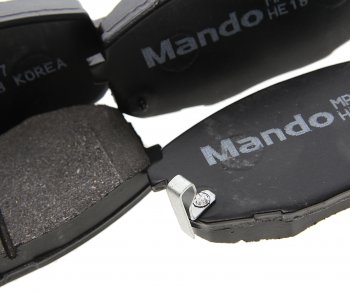 1 099 р. Колодки тормозные передние (4шт.) MANDO KIA Ceed 1 ED дорестайлинг, хэтчбэк 5 дв. (2006-2010)  с доставкой в г. Чебоксары. Увеличить фотографию 2