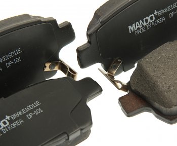 1 299 р. Колодки тормозные передние (4шт.) MANDO Toyota Prius XW30 дорестайлинг (2009-2011)  с доставкой в г. Чебоксары. Увеличить фотографию 2