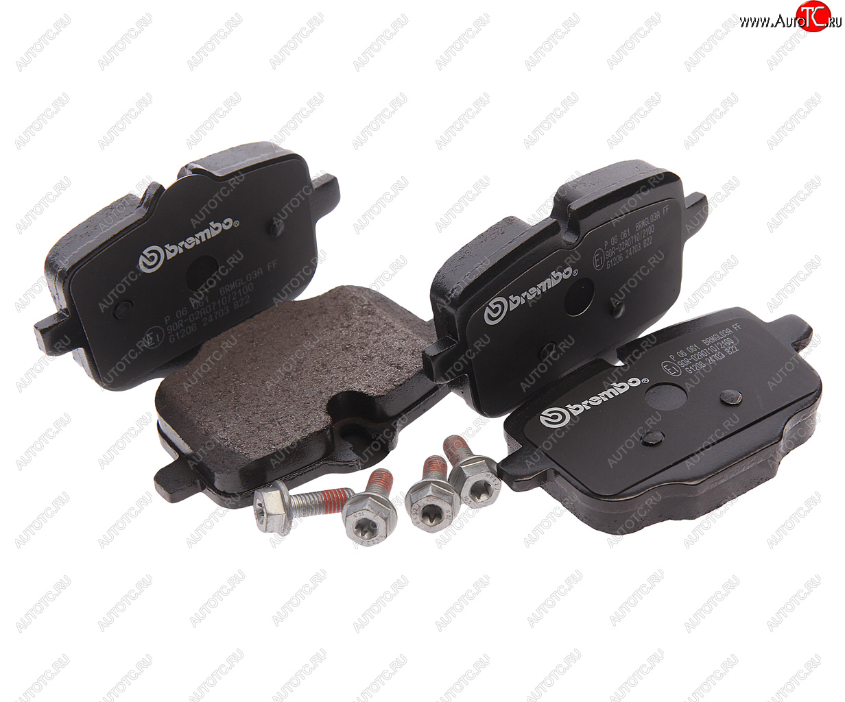 5 649 р. Колодки тормозные задние (4шт.) BREMBO BMW 5 серия F10 рестайлинг, седан (2013-2017)  с доставкой в г. Чебоксары
