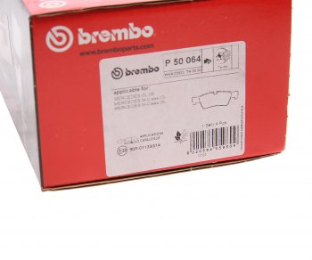 6 849 р. Колодки тормозные задние (4шт.) BREMBO Mercedes-Benz ML class W164 дорестайлинг (2005-2008)  с доставкой в г. Чебоксары. Увеличить фотографию 4