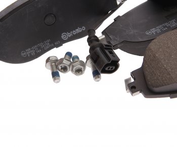 6 599 р. Колодки тормозные передние (4шт.) BREMBO Volkswagen Tiguan NF дорестайлинг (2006-2011)  с доставкой в г. Чебоксары. Увеличить фотографию 2
