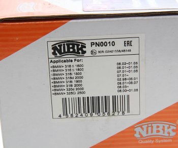 2 579 р. Колодки тормозные передние (4шт.) NIBK BMW 3 серия E46 седан дорестайлинг (1998-2001)  с доставкой в г. Чебоксары. Увеличить фотографию 4