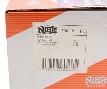 2 989 р. Колодки тормозные передние (4шт.) NIBK Ford Focus 1 хэтчбэк 5 дв. дорестайлинг (1998-2002)  с доставкой в г. Чебоксары. Увеличить фотографию 4